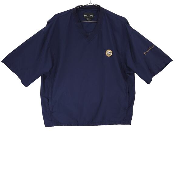 FootJoy Wind Shirt Men L Navy Devils Ridge Lightweight Performance Golf Pullover - Picture 1 of 14